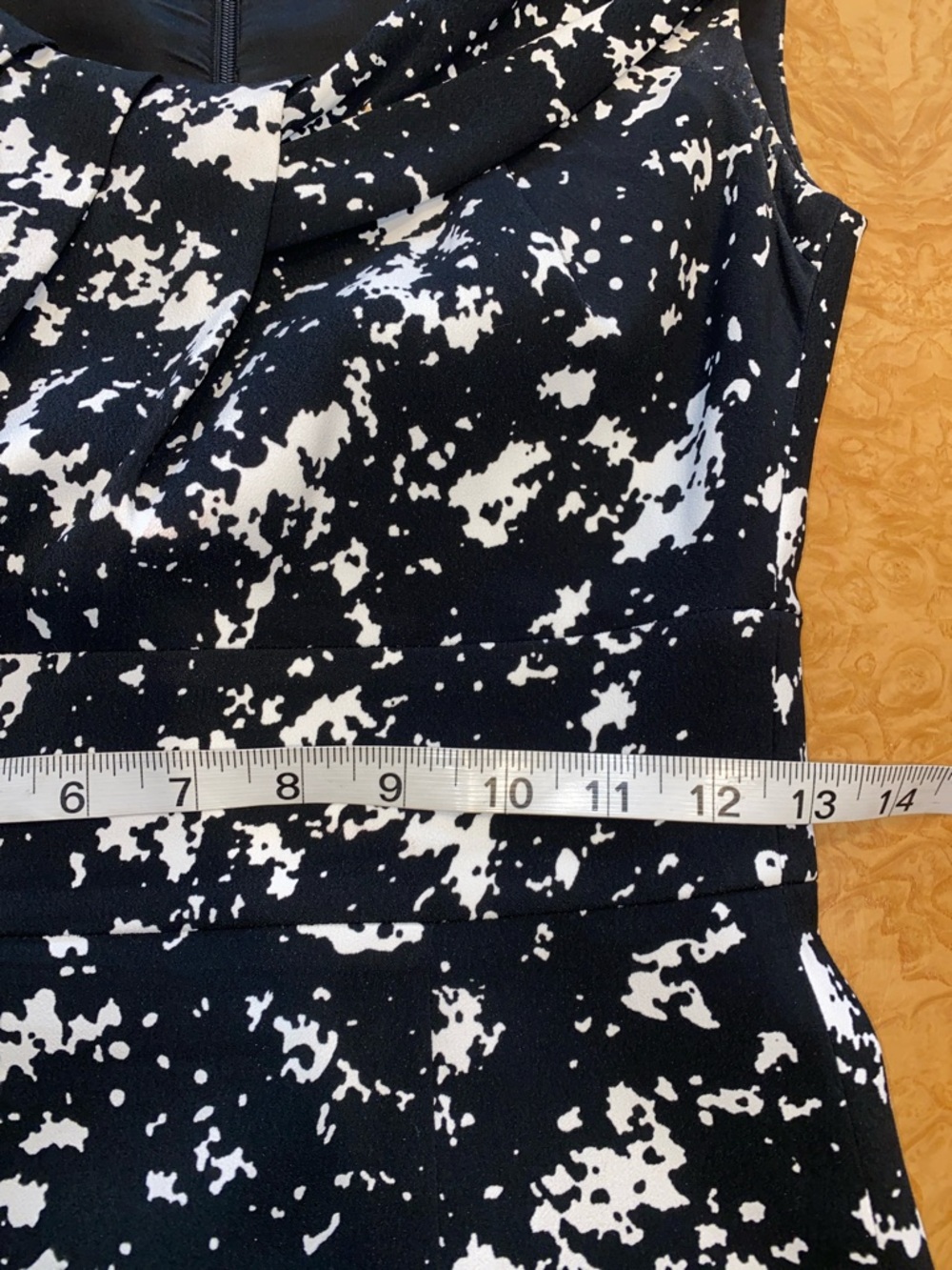 Michael Kors Black & White Abstract Print Midi Dress Size 2 Made in Italy - Picture 7 of 15